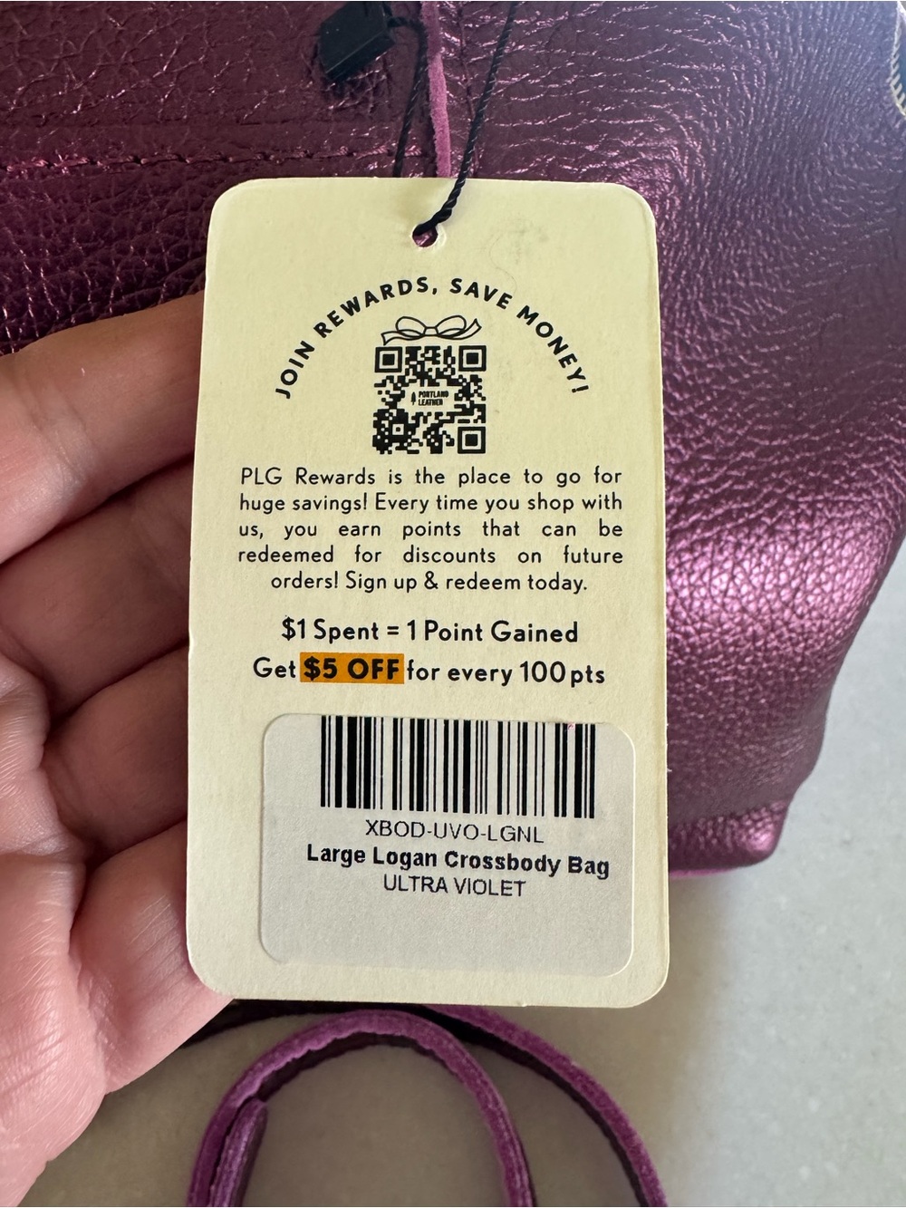 Portland Leather Goods Ultraviolet Large Logan - Picture 2 of 9